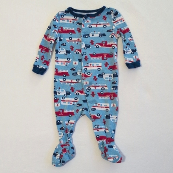 joe fresh 3-pack snug fit cotton sleeper pajamas bundle 0-3 months baby boy - Picture 5 of 14